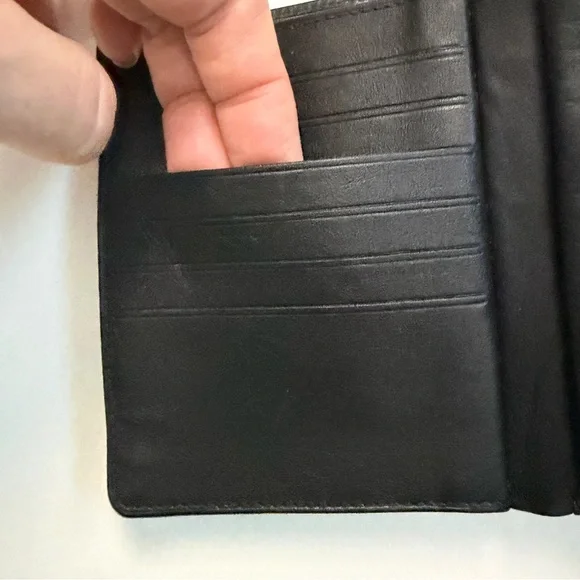 Arrows Wallet Bifold Leather Credit Card Slots Mesh ID Snap Coin Pouch Black - Picture 16 of 16